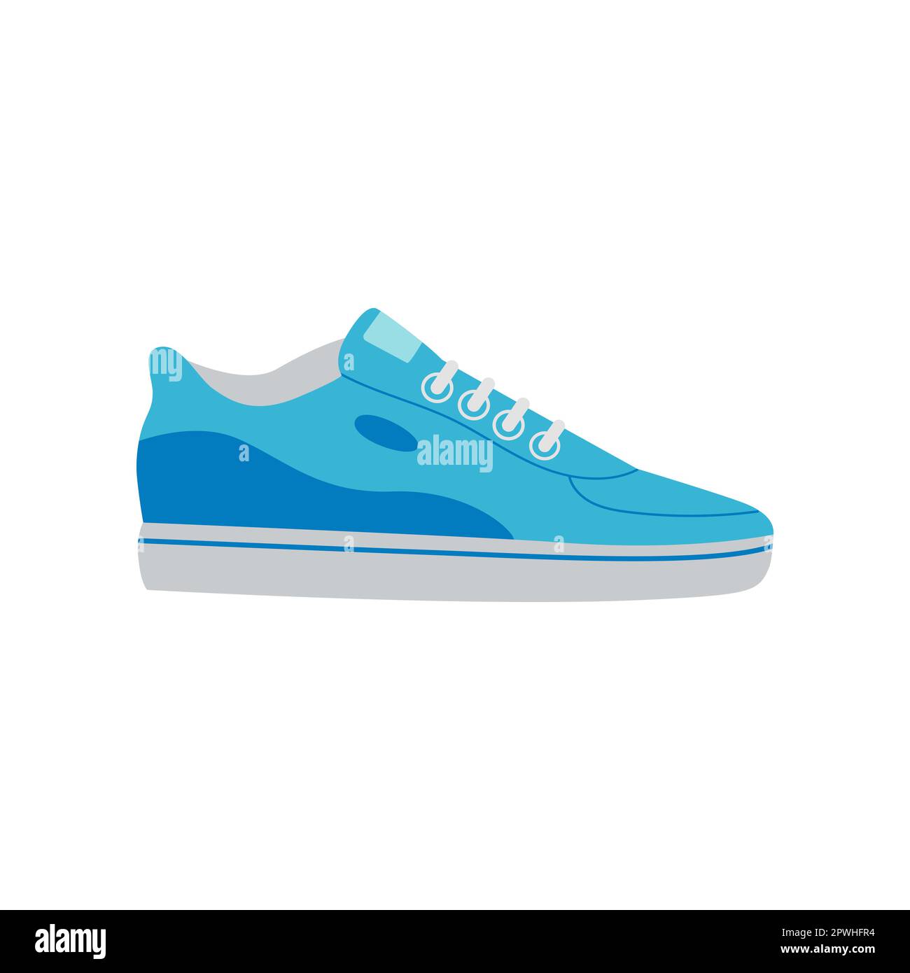 Light blue running shoe design vector illustration Stock Vector Image ...