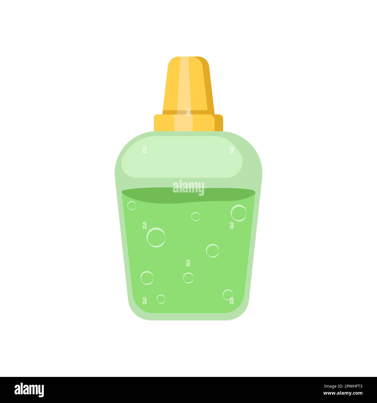 Green bottle of mouthwash vector illustration Stock Vector Image & Art