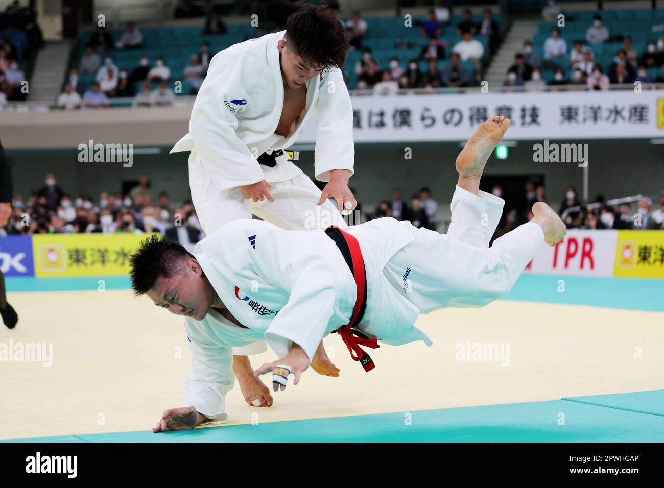 Nippon Budokan, Tokyo, Japan. 29th Apr, 2023. (TopBottom) Goki Tajima, Hisayoshi Harasawa