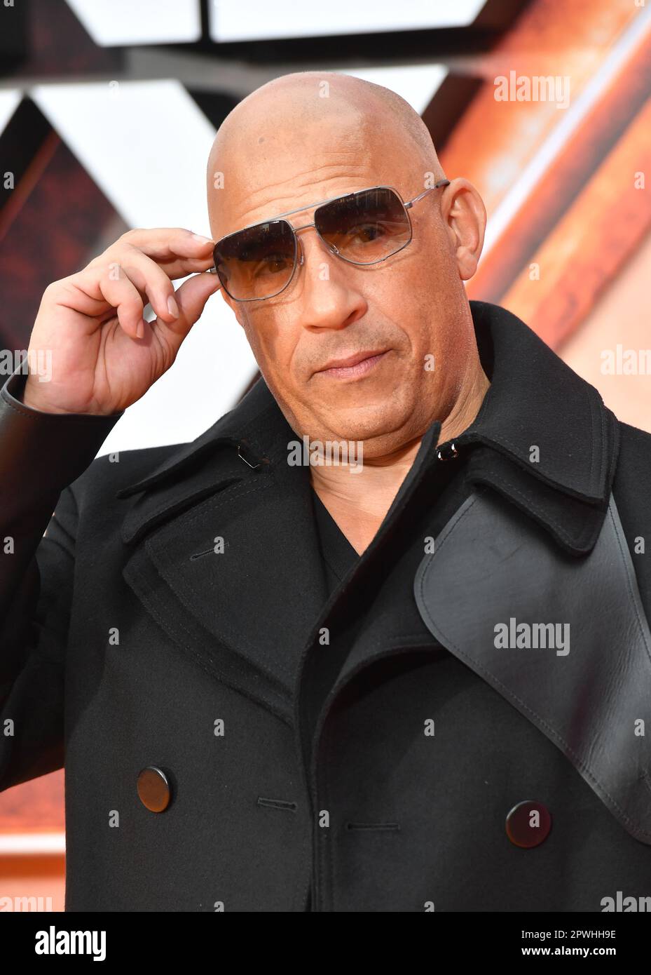 Vin Diesel attends the European Gala Event of Marvel Studios' 'Guardians of the Galaxy. Vol 3' at Disneyland Paris Stock Photo