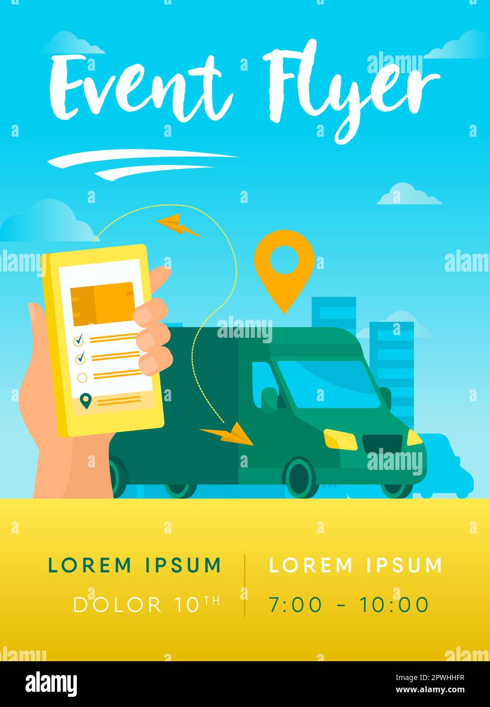 Customer using mobile app for tracking order delivery Stock Vector