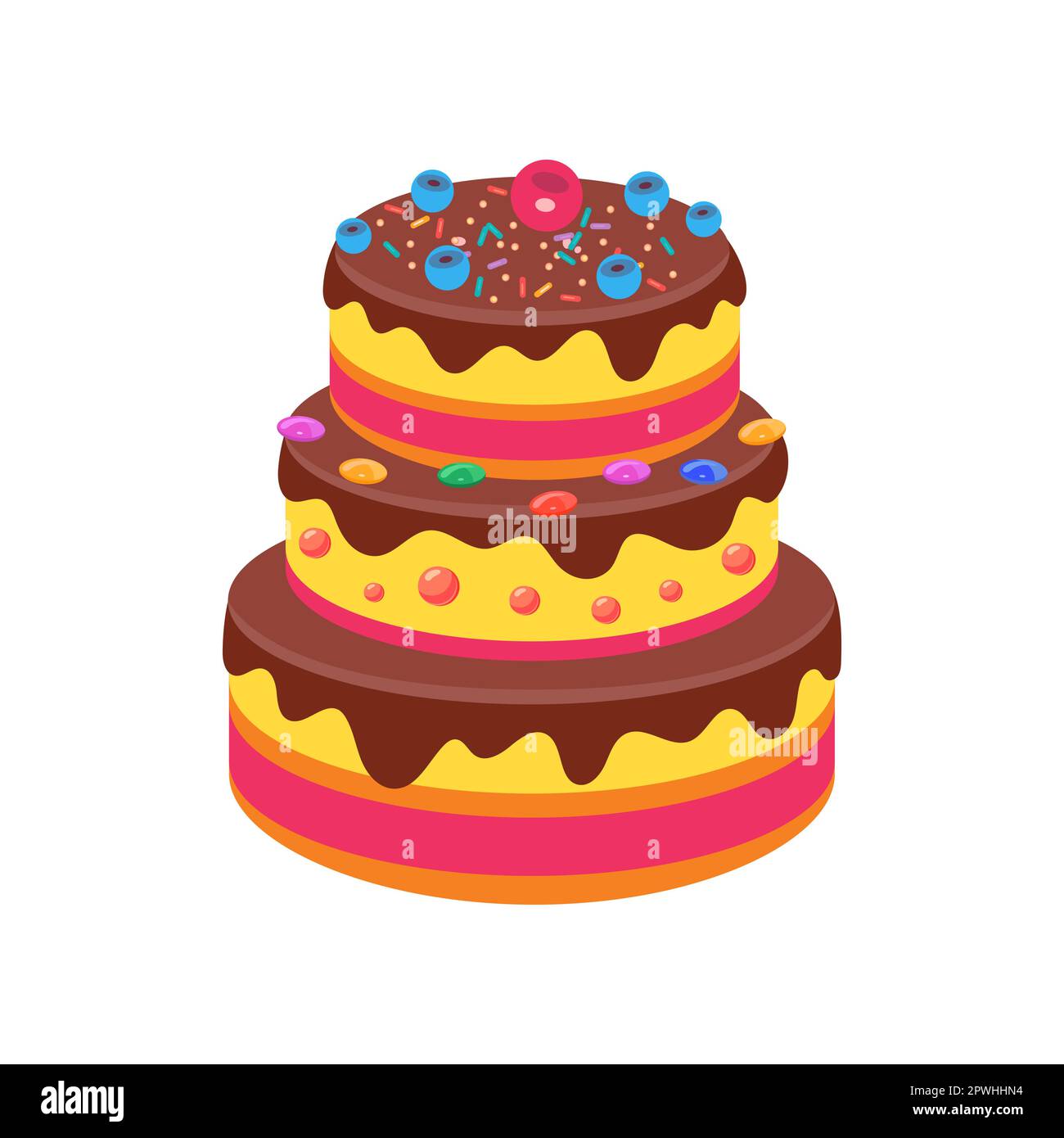 Completed cake cartoon illustration Stock Vector Image & Art Alamy