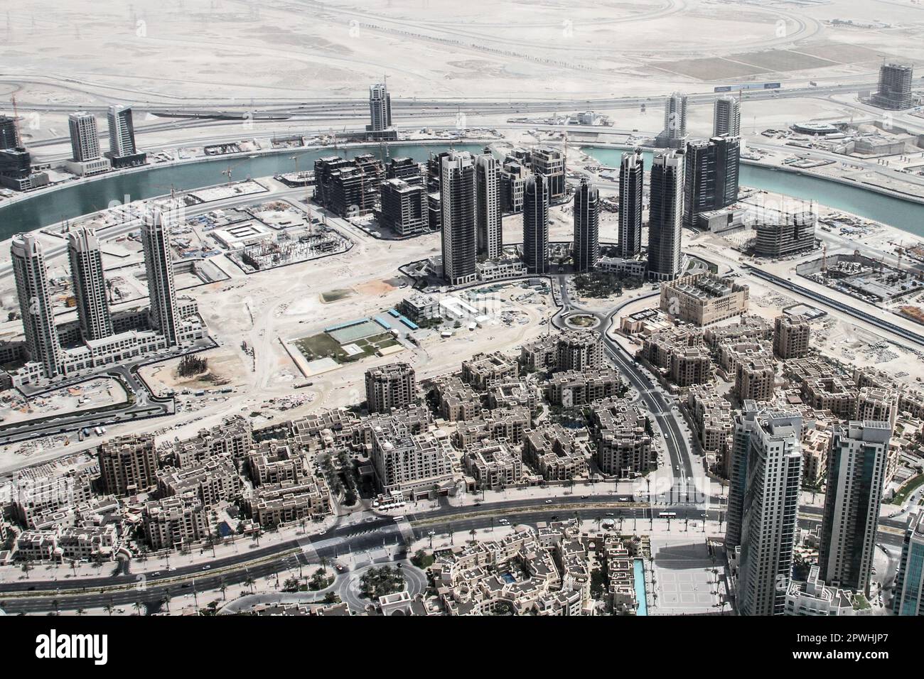 Dubai City High Rise Towers from above Stock Photo - Alamy