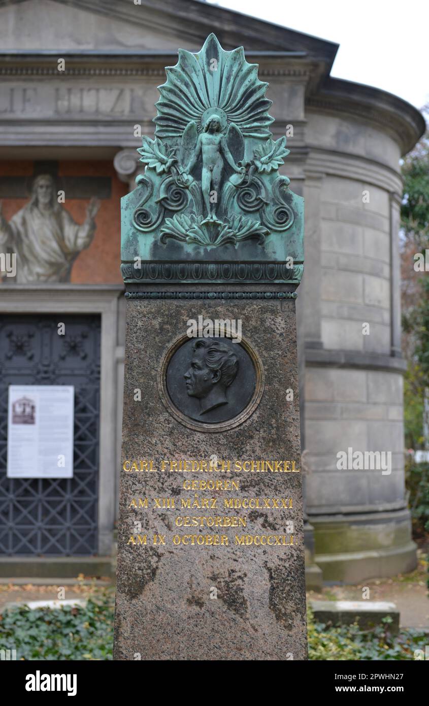 Grave, Carl Friedrich Schinkel, Dorotheenstaedtischer cemetery, Chausseestrasse, Mitte, Berlin, Germany Stock Photo