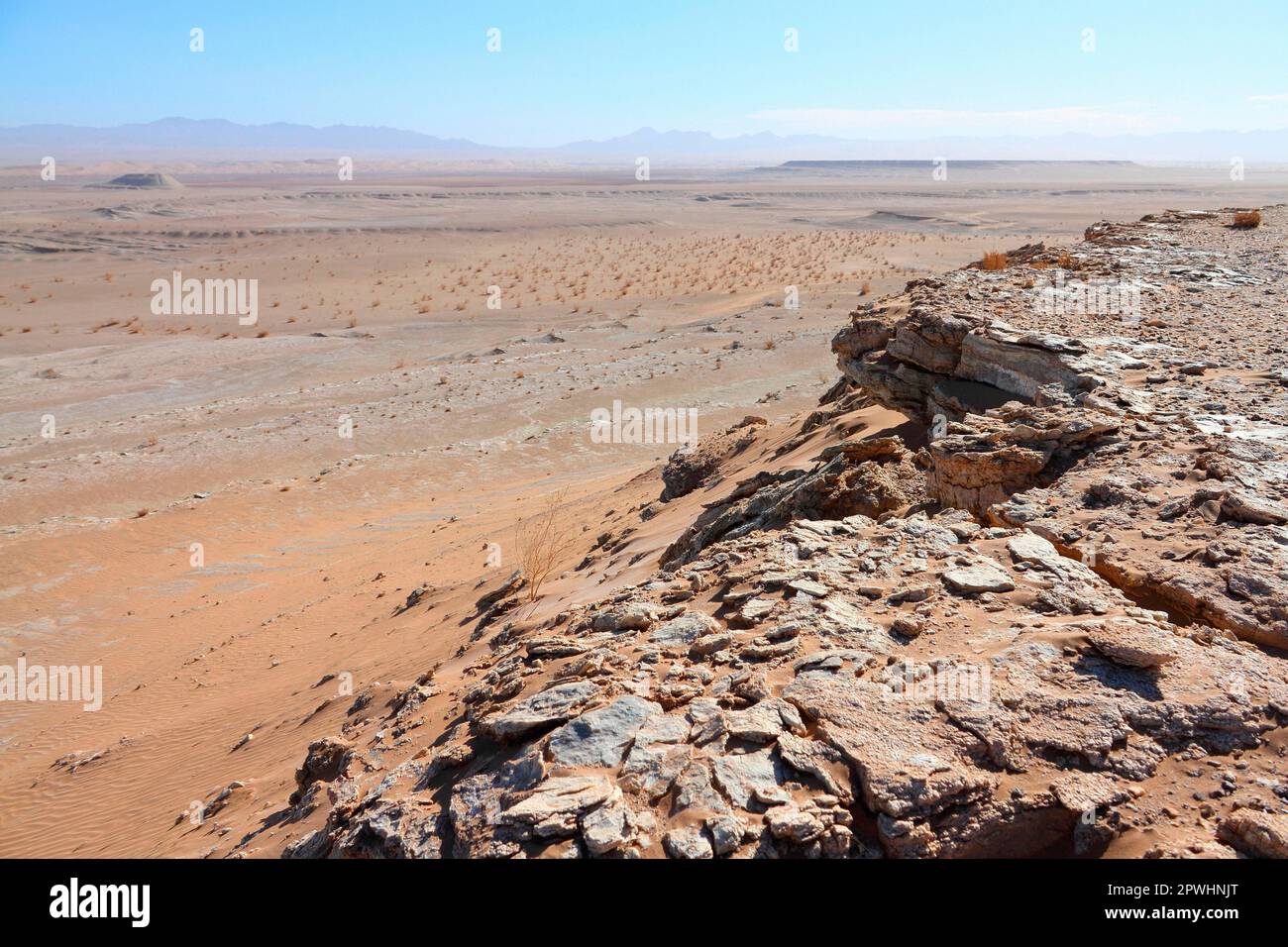 Desert Landscape, Dashd-e-Kavir, Iran Stock Photo