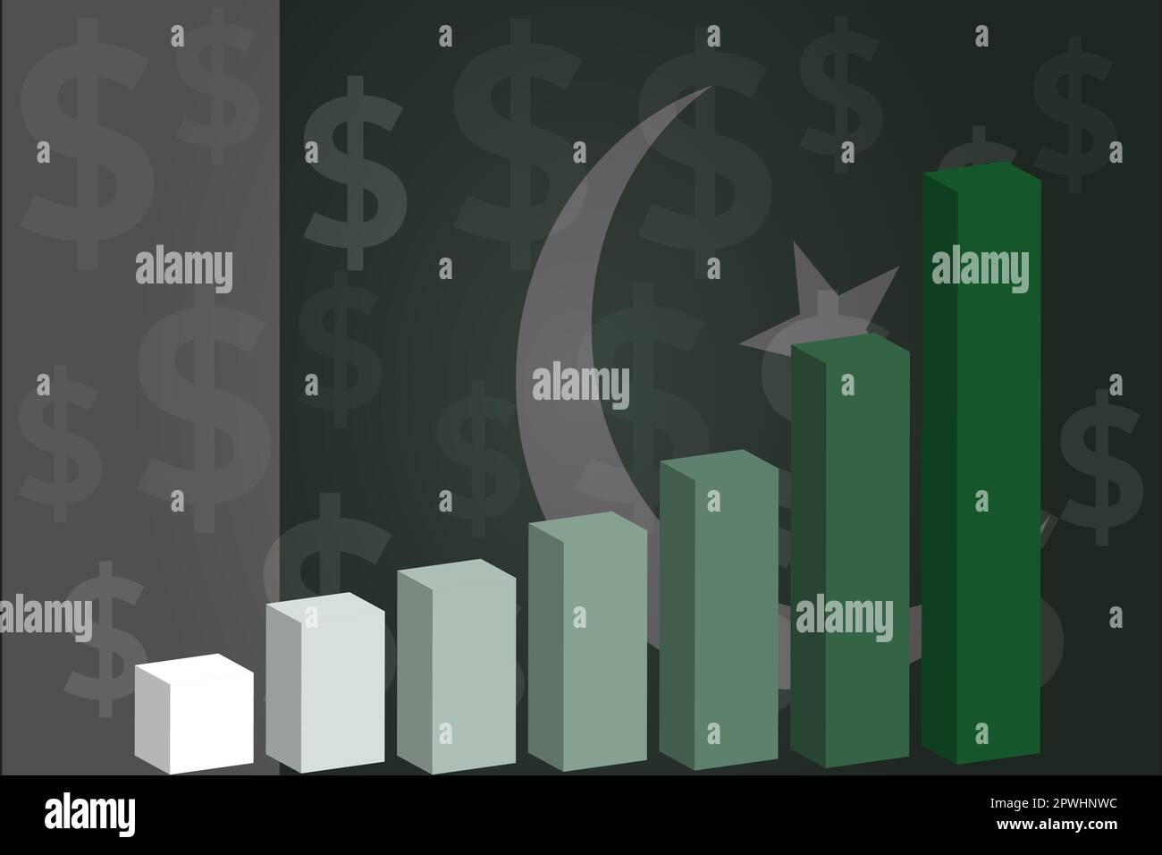 Pakistan's economic growth with this dynamic vector illustration