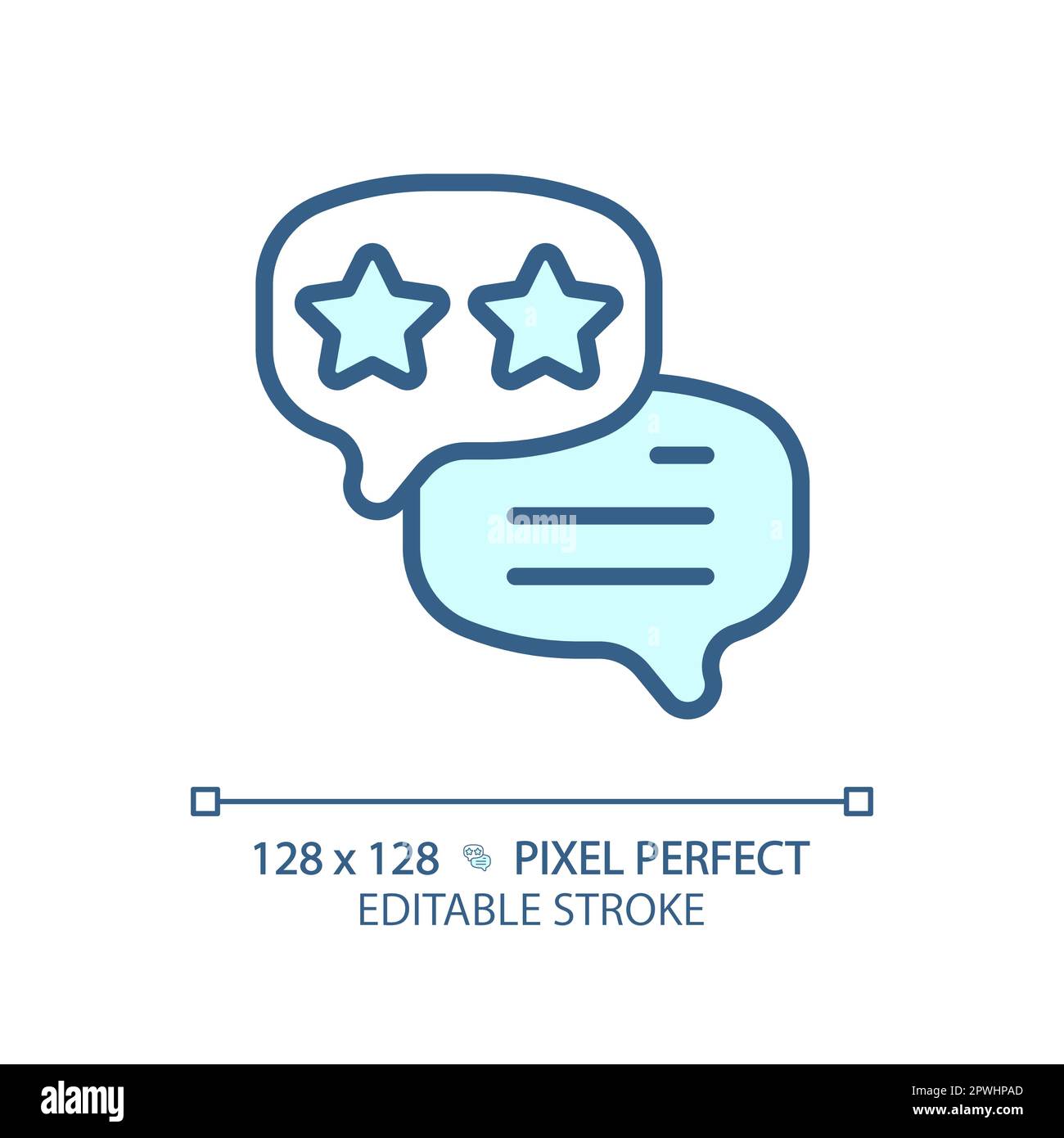 Feedback pixel perfect RGB color icon Stock Vector