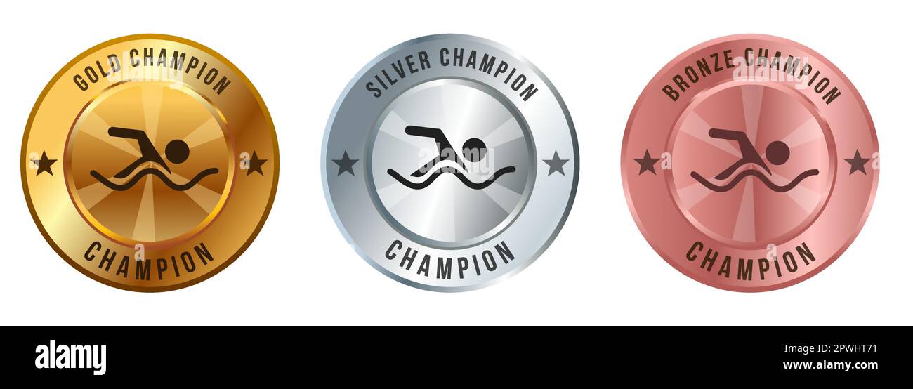 Swim competition sport medal championship winner gold silver bronze