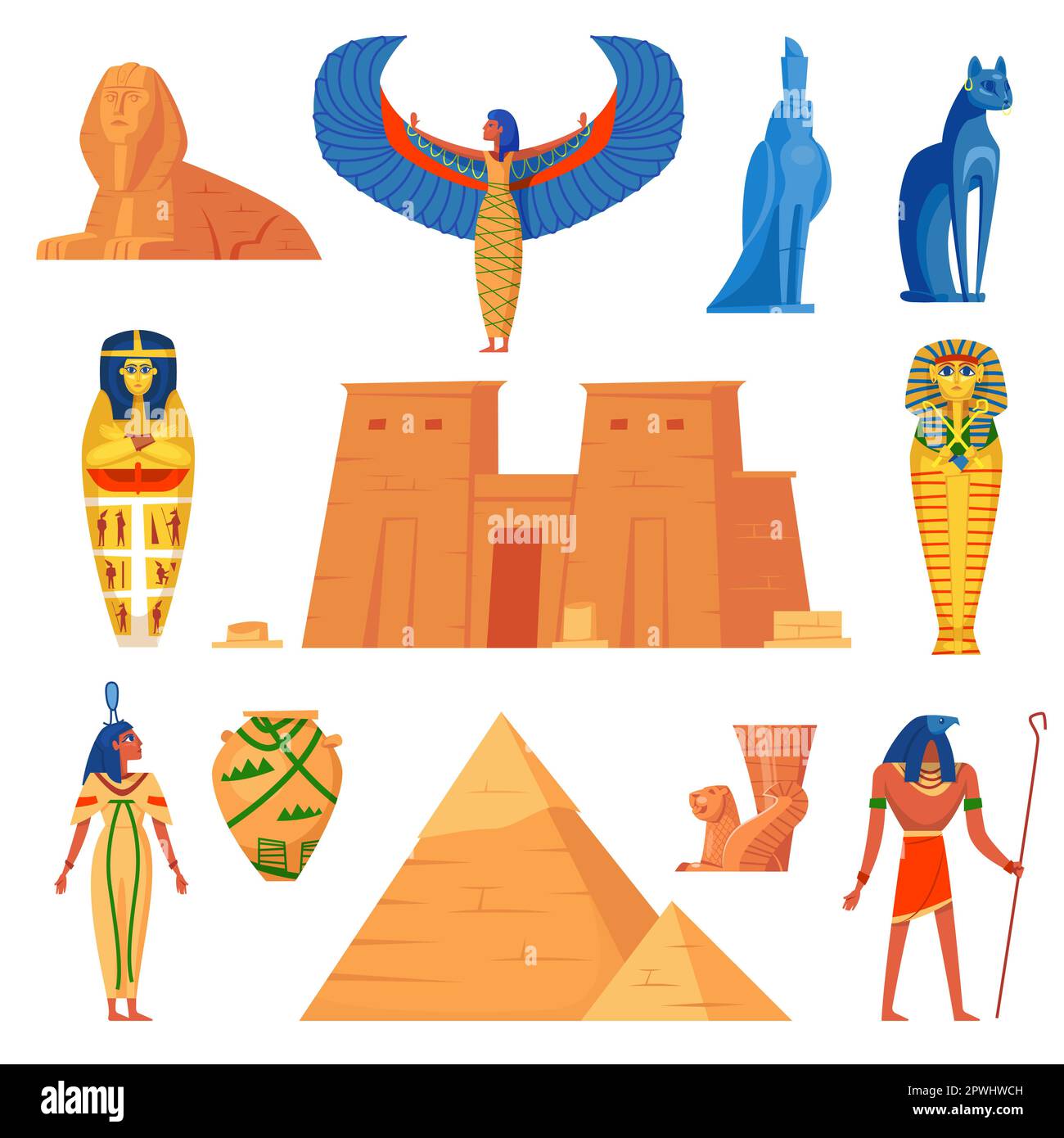 Egyptian history characters set Stock Vector Image & Art - Alamy