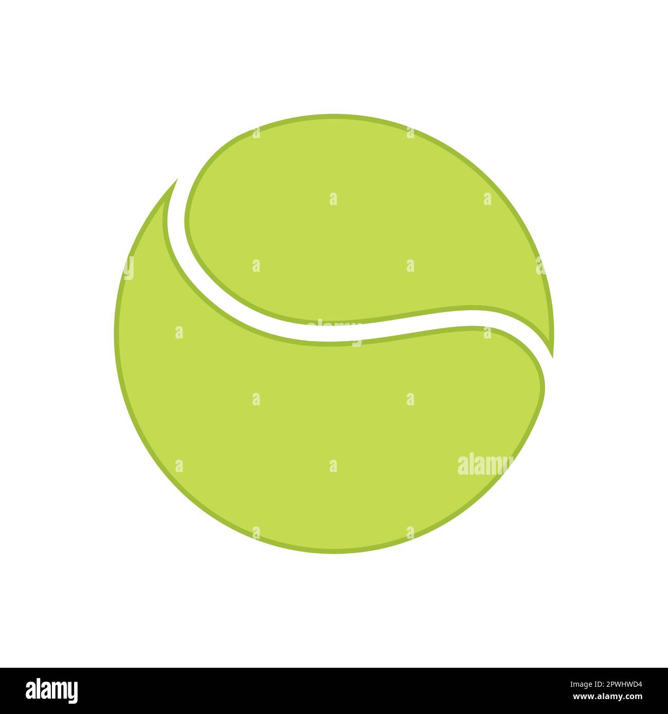 tennis ball color vector illustration, white background Stock Vector