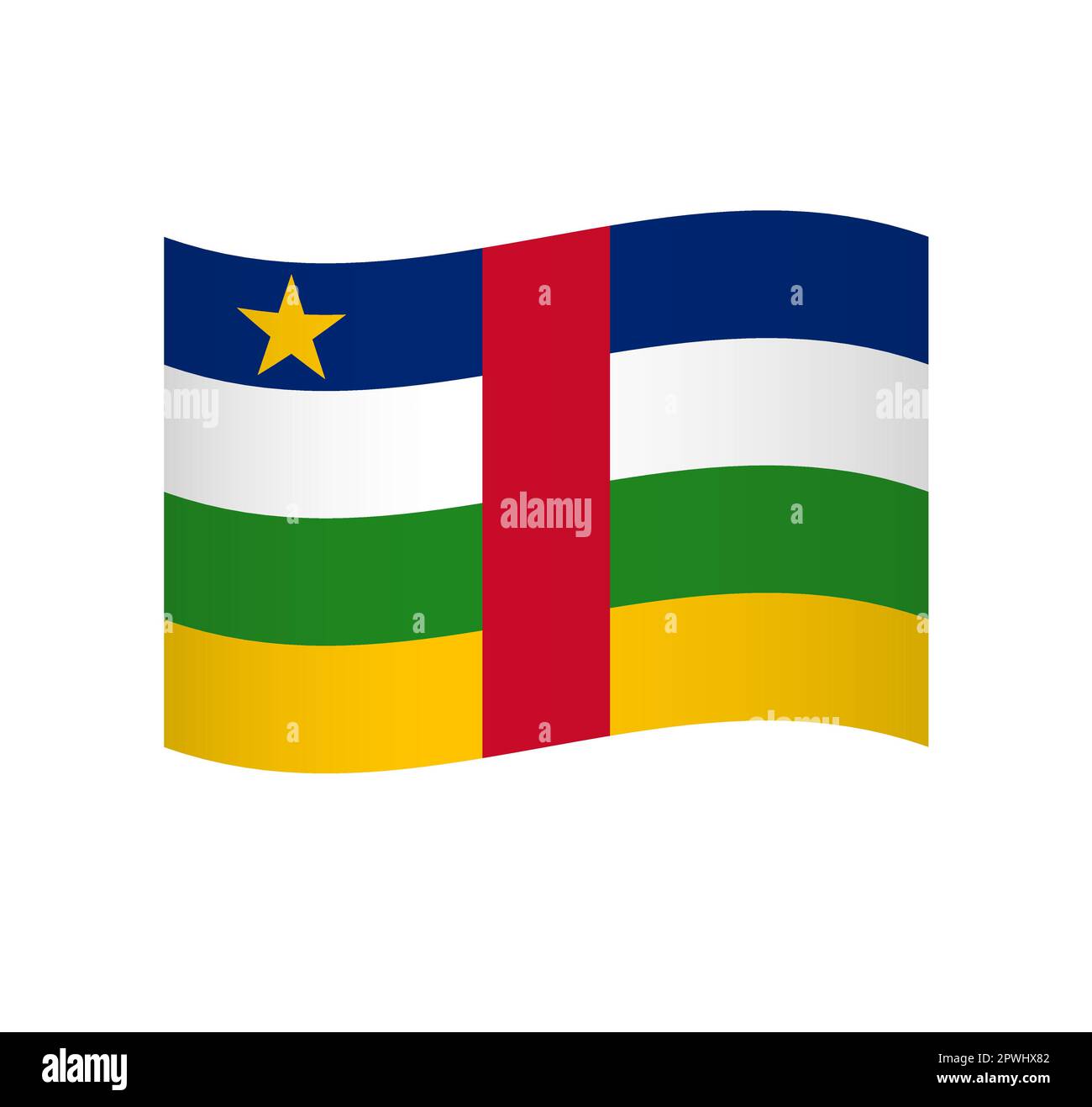 Wavy central african flag Stock Vector Images - Alamy