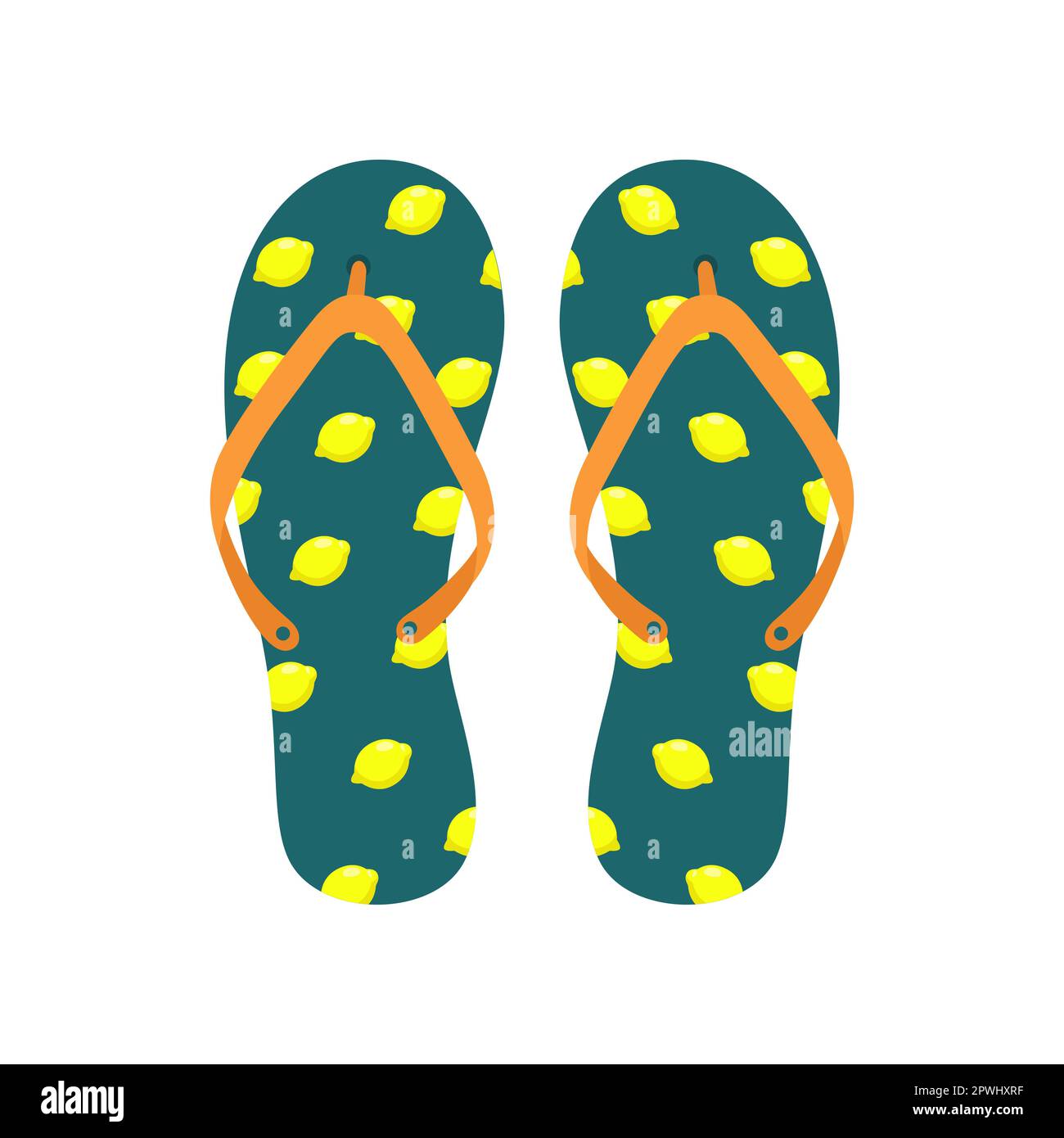 Green flip flops flat vector illustration Stock Vector Image & Art - Alamy
