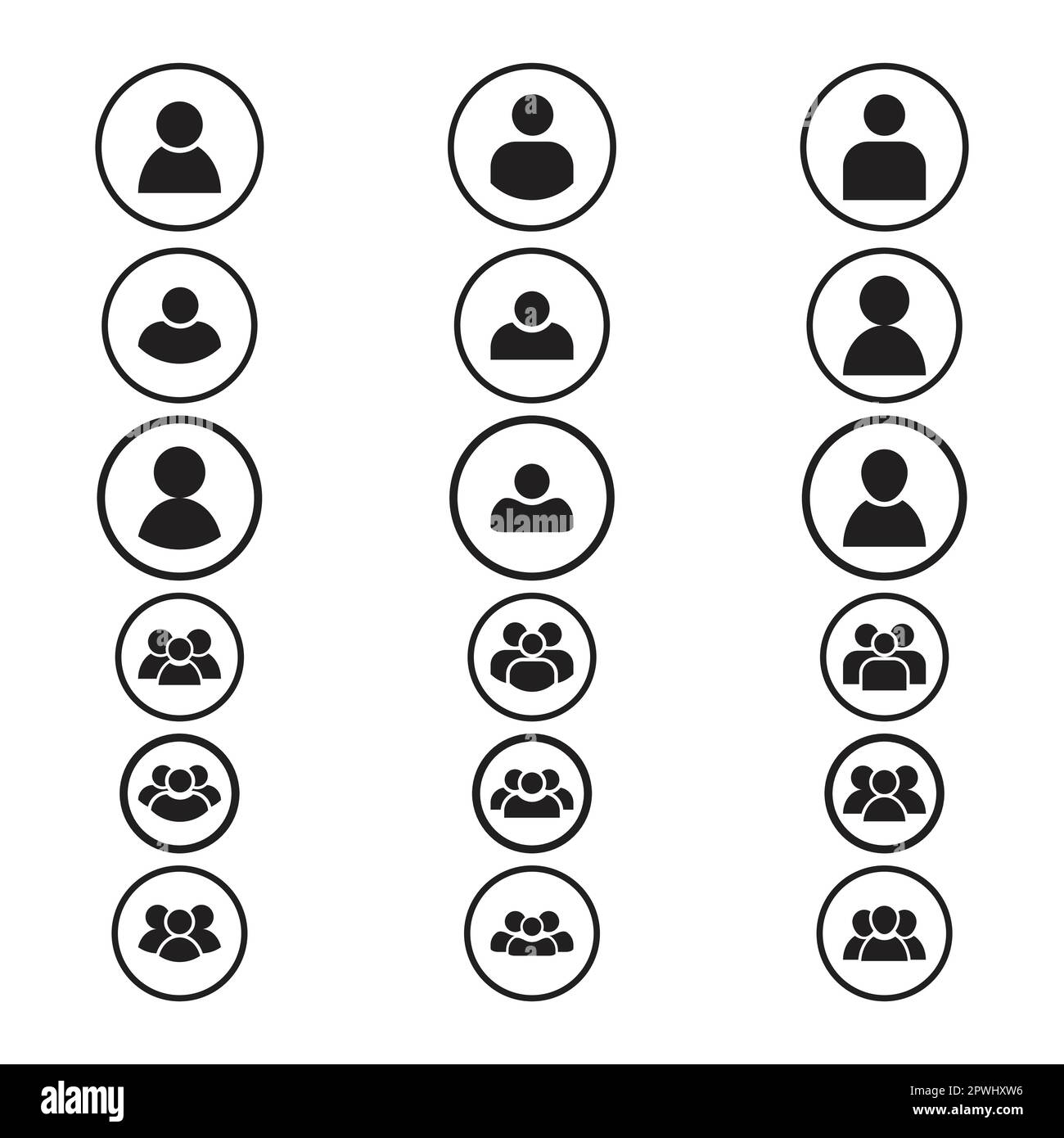 User Icon set Stock Vector