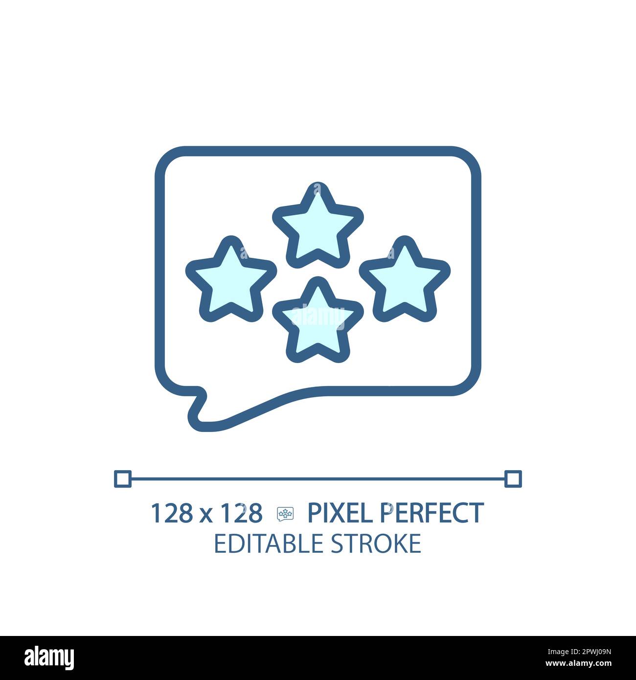 Comment with assess pixel perfect RGB color icon Stock Vector Image ...
