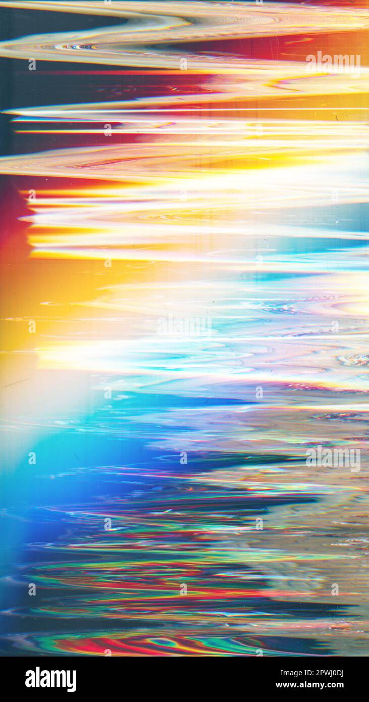 color artifacts glitch art background dust scratch Stock Photo