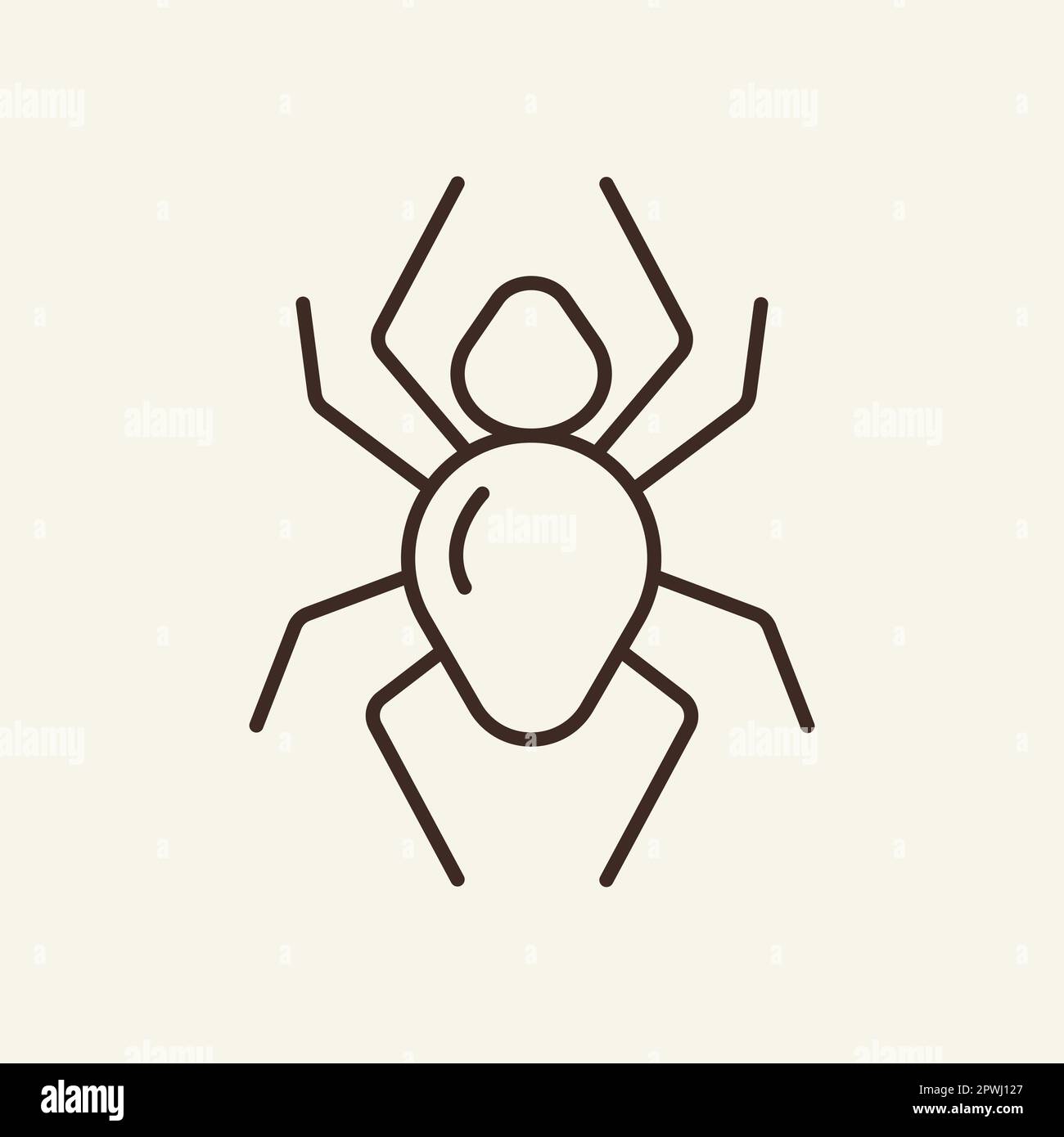 Spider outline logo hi-res stock photography and images - Alamy