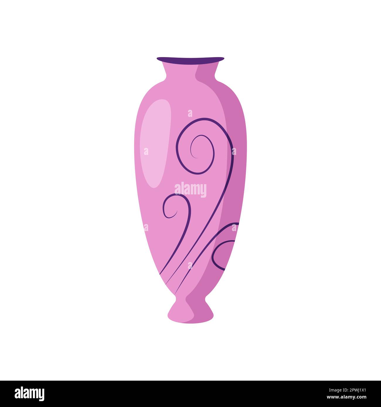 Pink vase cartoon illustration Stock Vector Image & Art Alamy