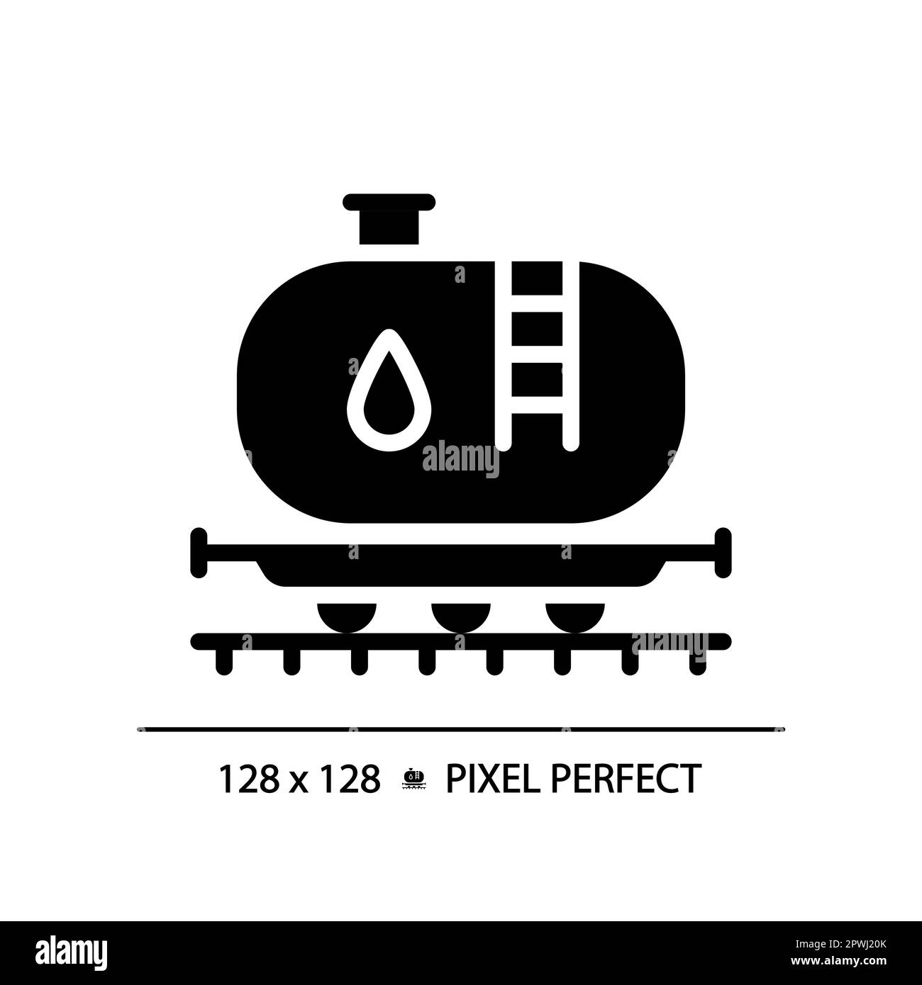 Tank car pixel perfect black glyph icon Stock Vector Image & Art - Alamy