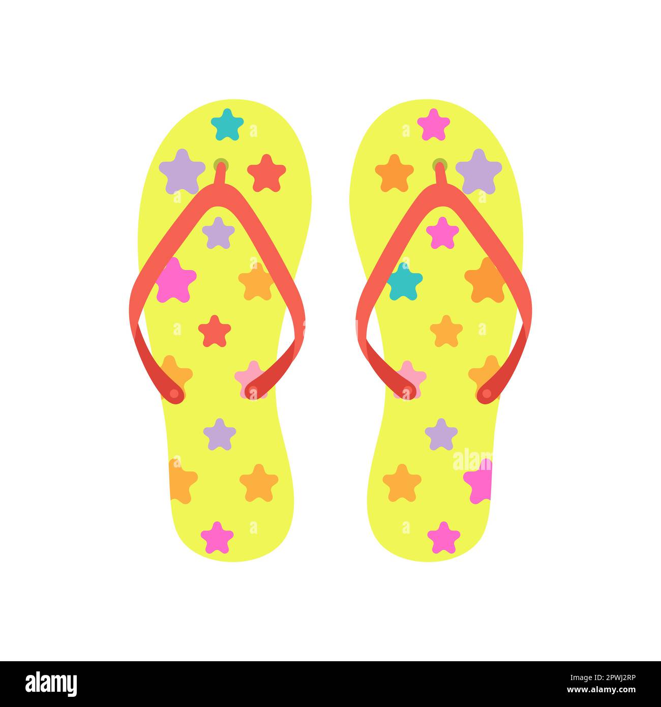 Yellow flip flop Stock Vector Images - Alamy