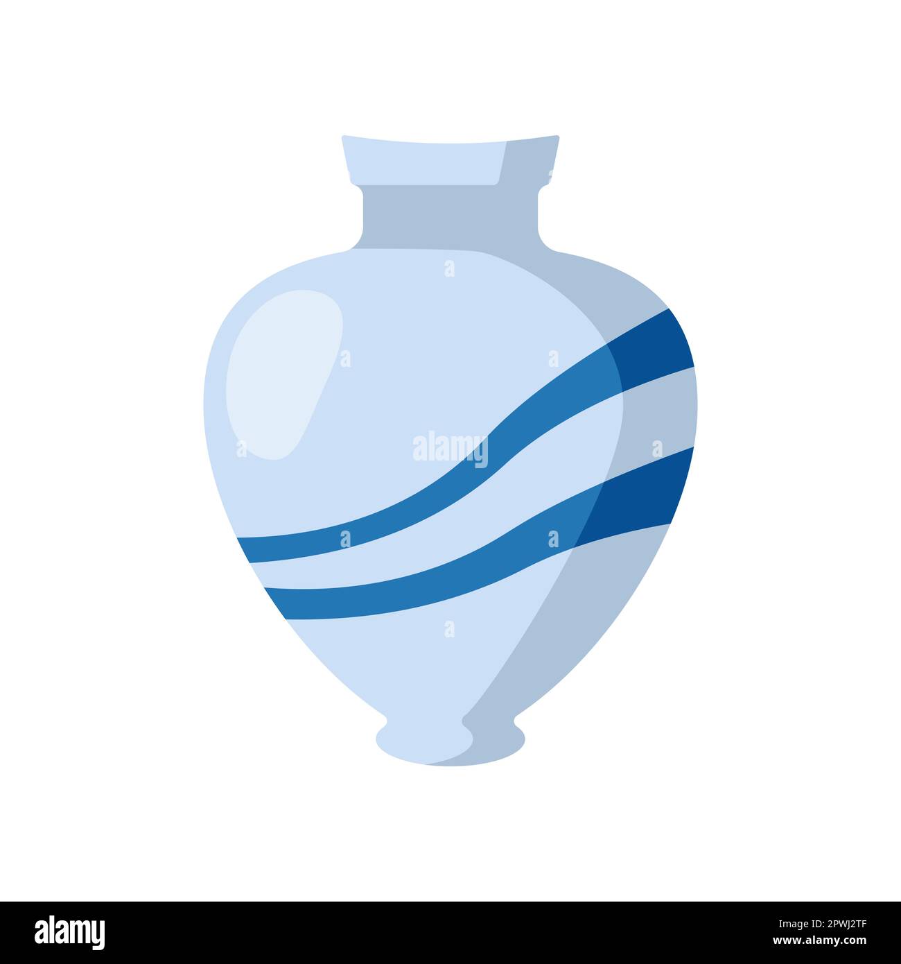 White and blue vase cartoon illustration Stock Vector Image & Art Alamy