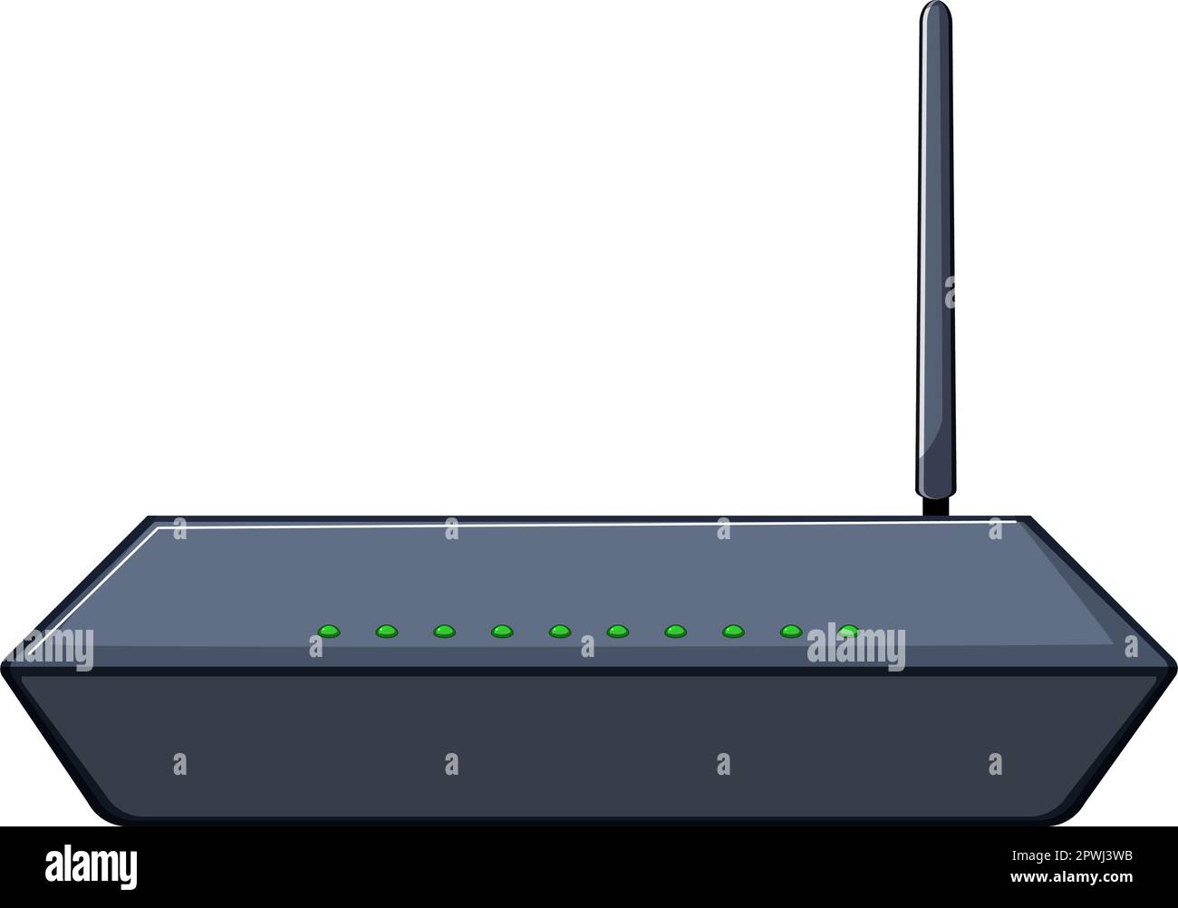 antenna dsl modem cartoon. connection network wireless