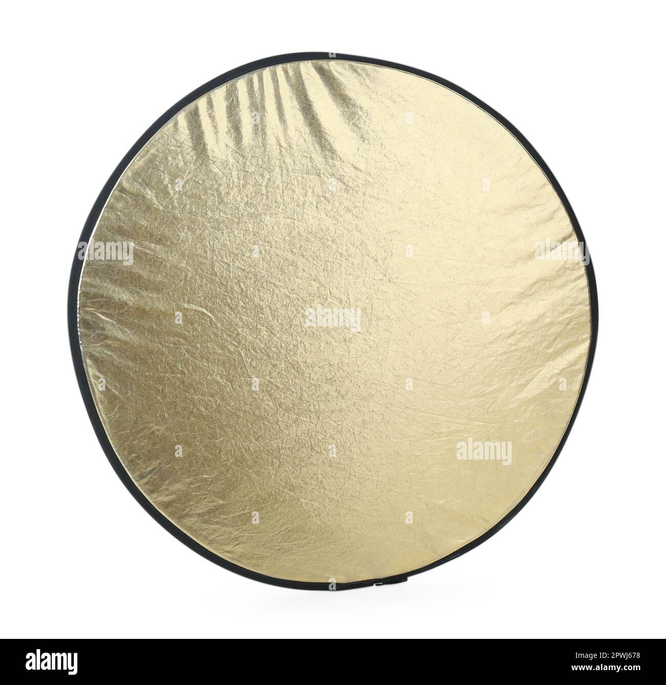 Studio reflector isolated on white. Professional photographer's