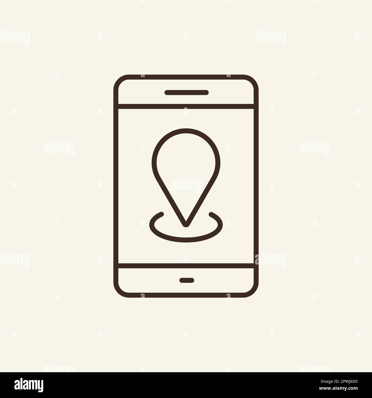 Line smartphone gps technology hi-res stock photography and images - Alamy