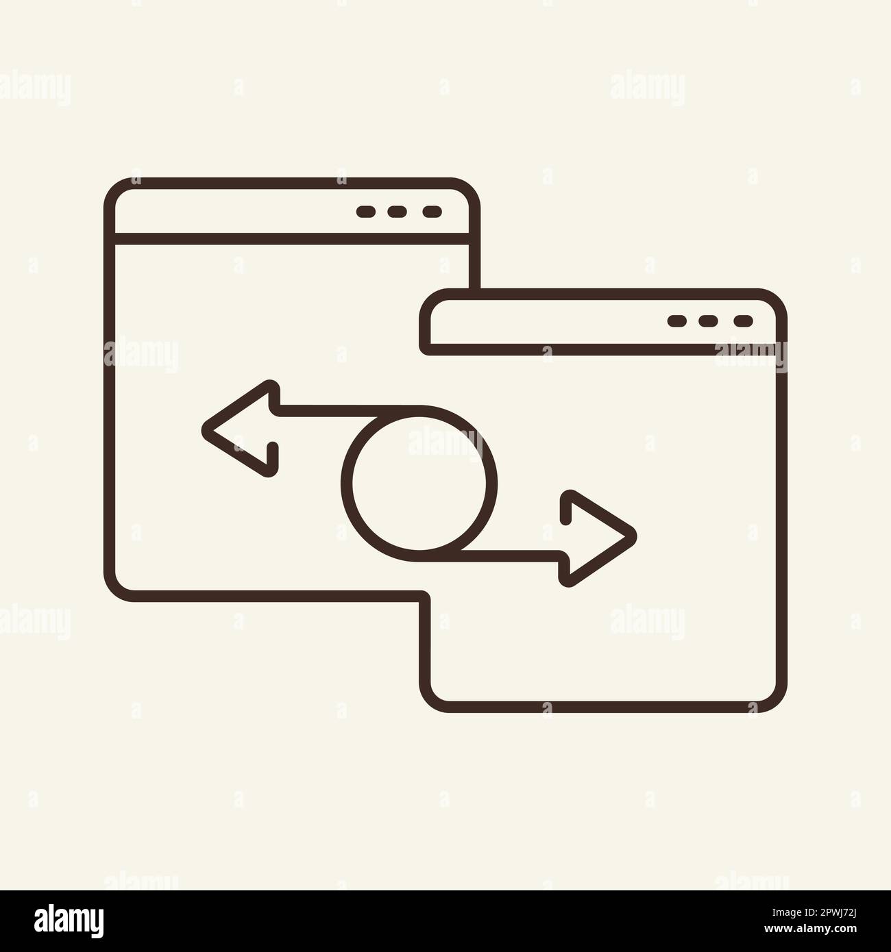 Web content line icon Stock Vector