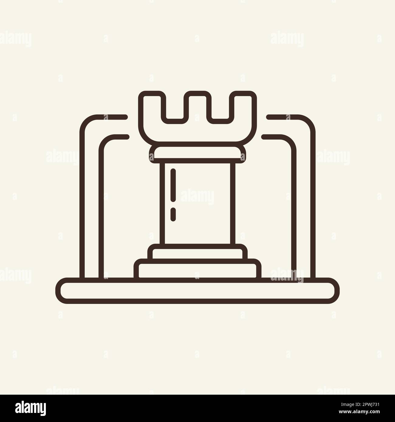 Digital strategy line icon Stock Vector