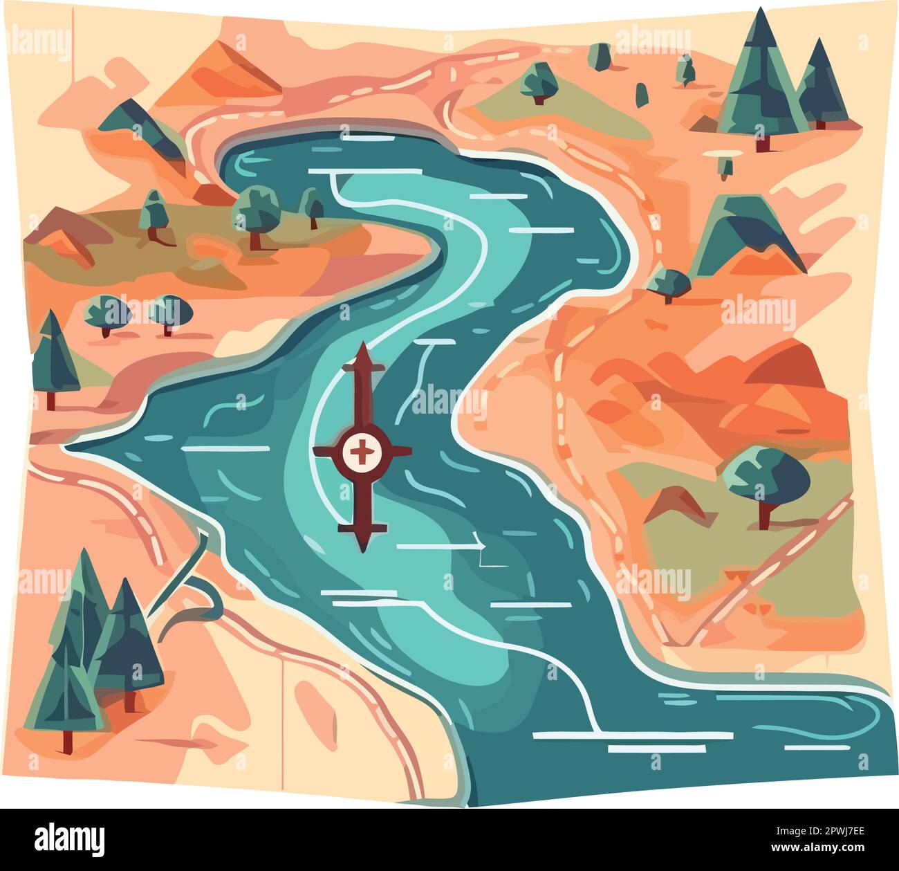 adventure map navigation explorer Stock Vector Image & Art Alamy