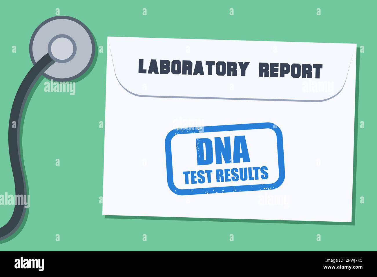 DNA test results. Genetic laboratory DNA testing report - vector ...