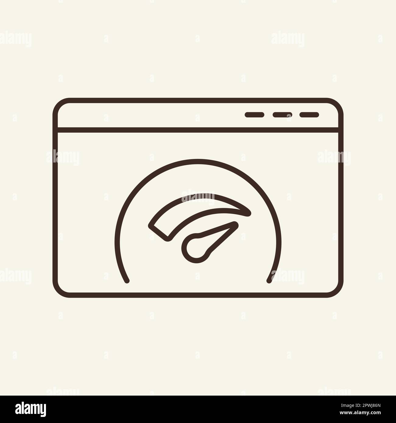 Performance line icon Stock Vector