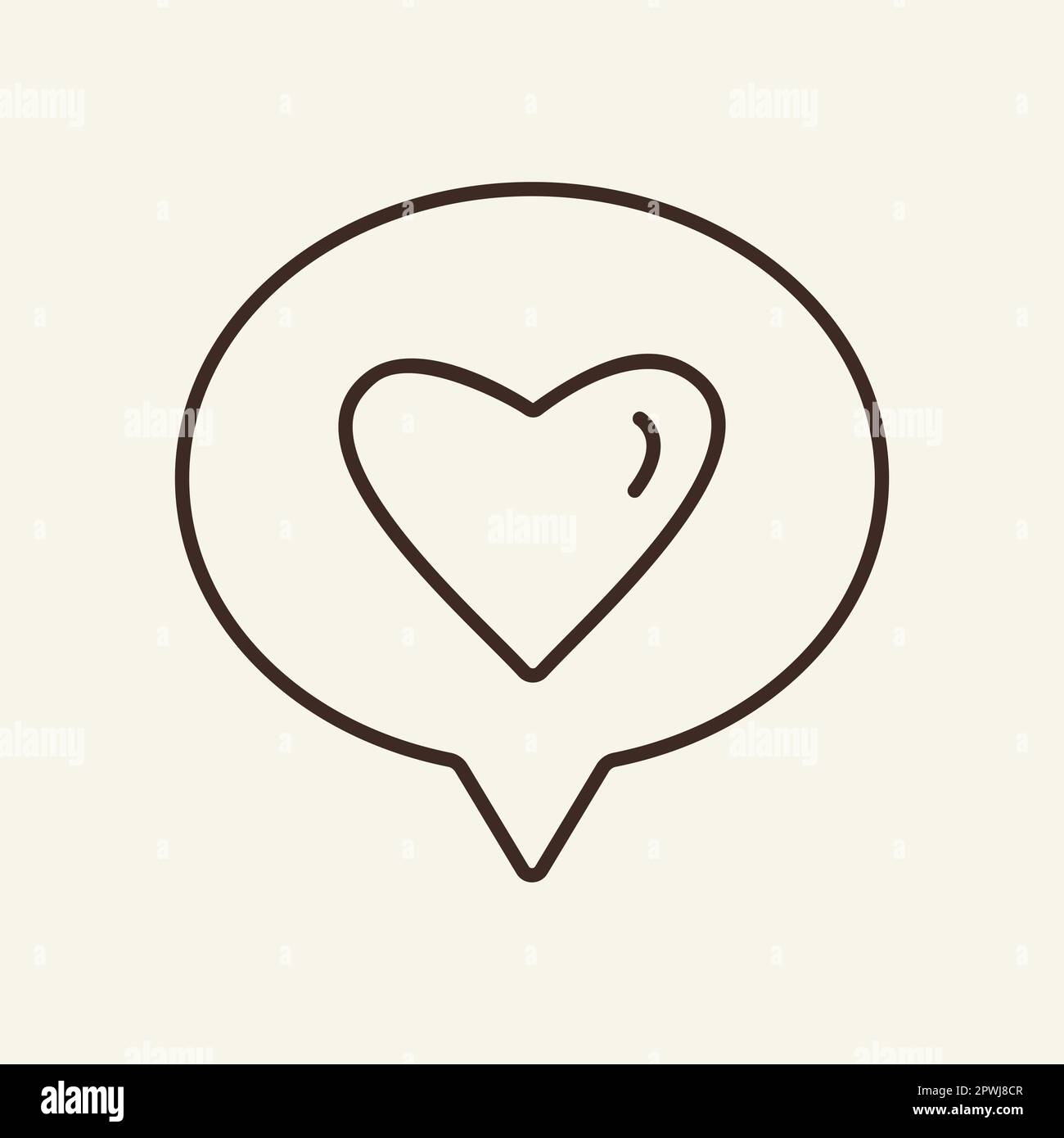 Like line icon Stock Vector