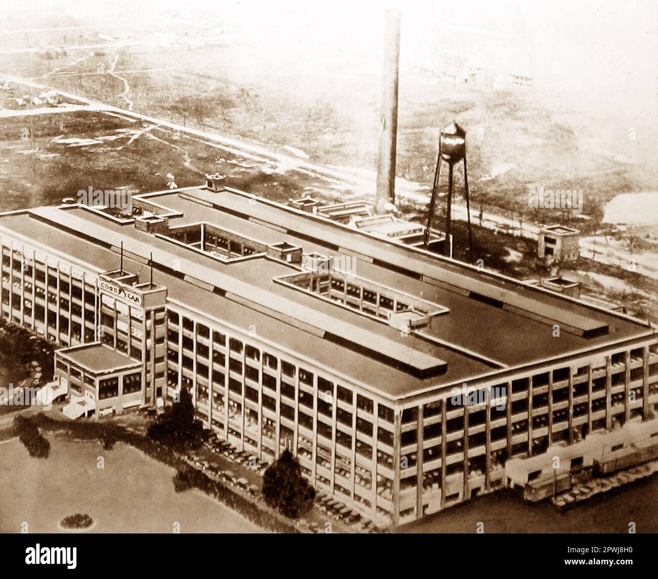 Goodyear factory, New Toronto, Canada, early 1900s Stock Photo - Alamy