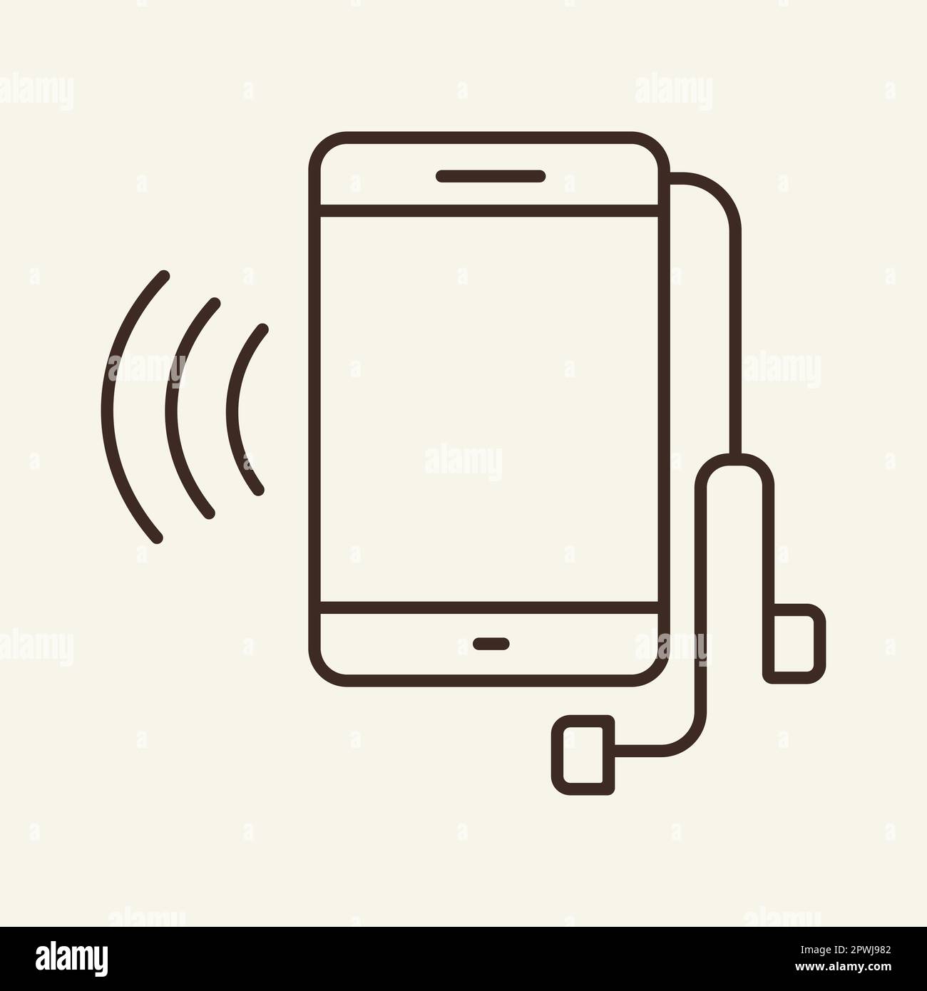 Radio advertising line icon Stock Vector