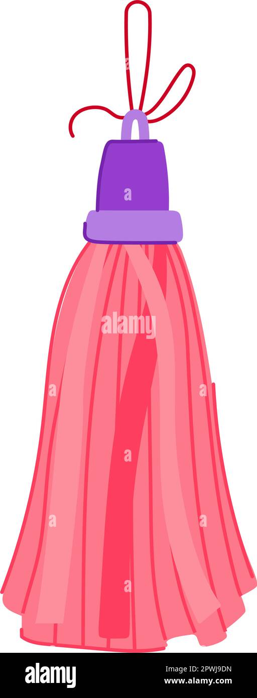 cord tassel rope cartoon. golden trim, fringe fabric cord tassel rope sign. isolated symbol