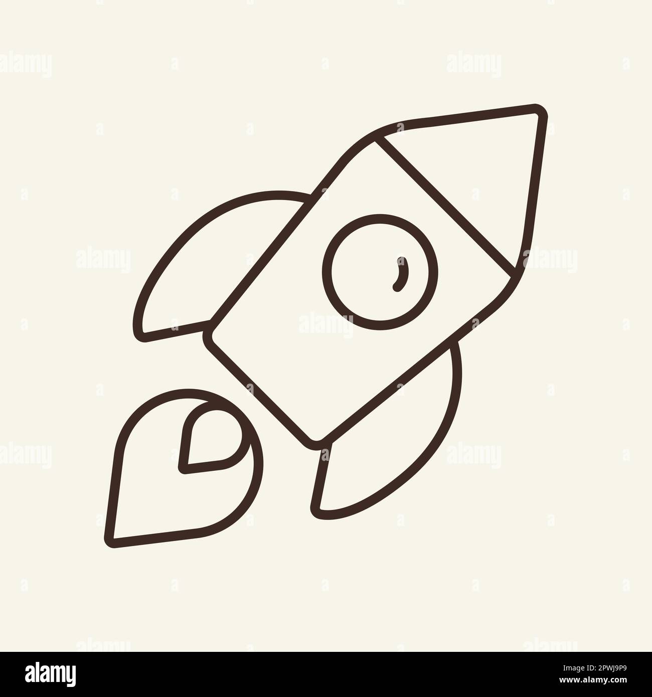 Rocket line icon Stock Vector Image & Art - Alamy