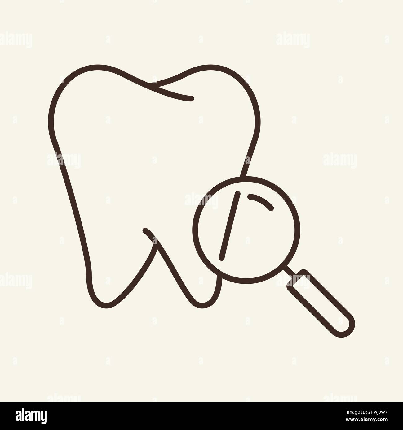 Dental magnifier line icon Stock Vector Image & Art - Alamy