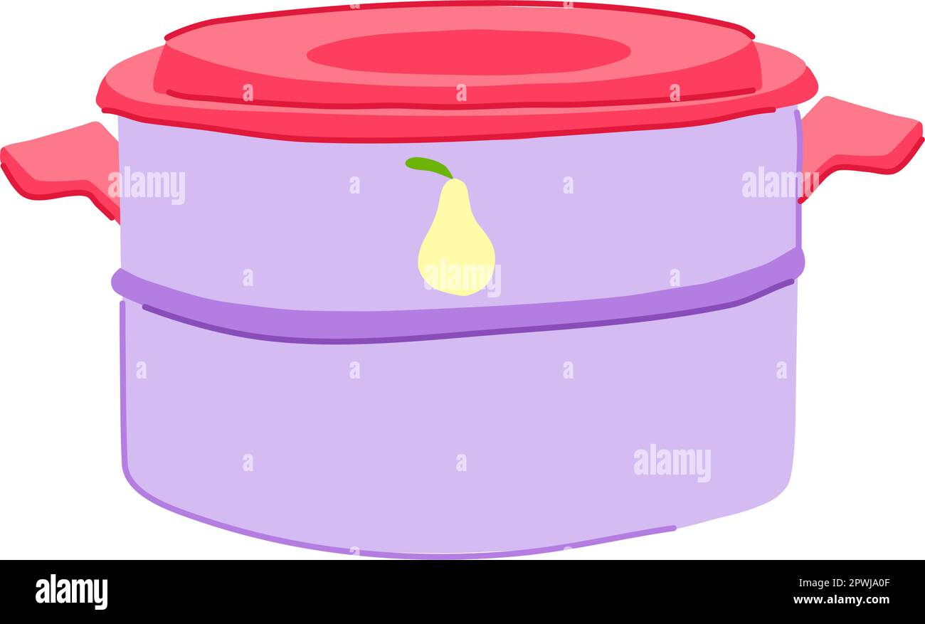meal lunch box cartoon. snack container, apple fresh meal lunch box