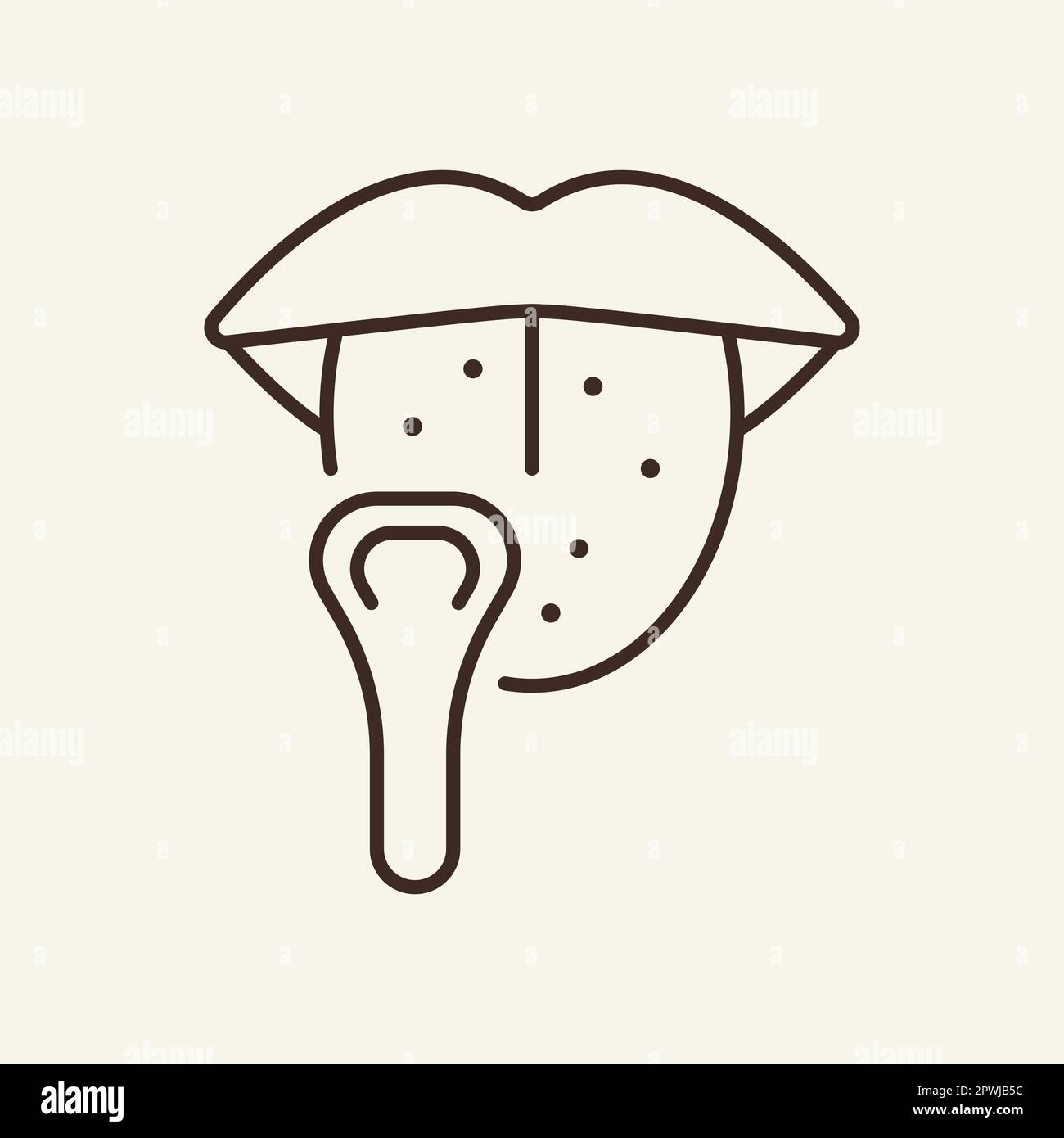 Tongue cleaning line icon Stock Vector Image & Art Alamy
