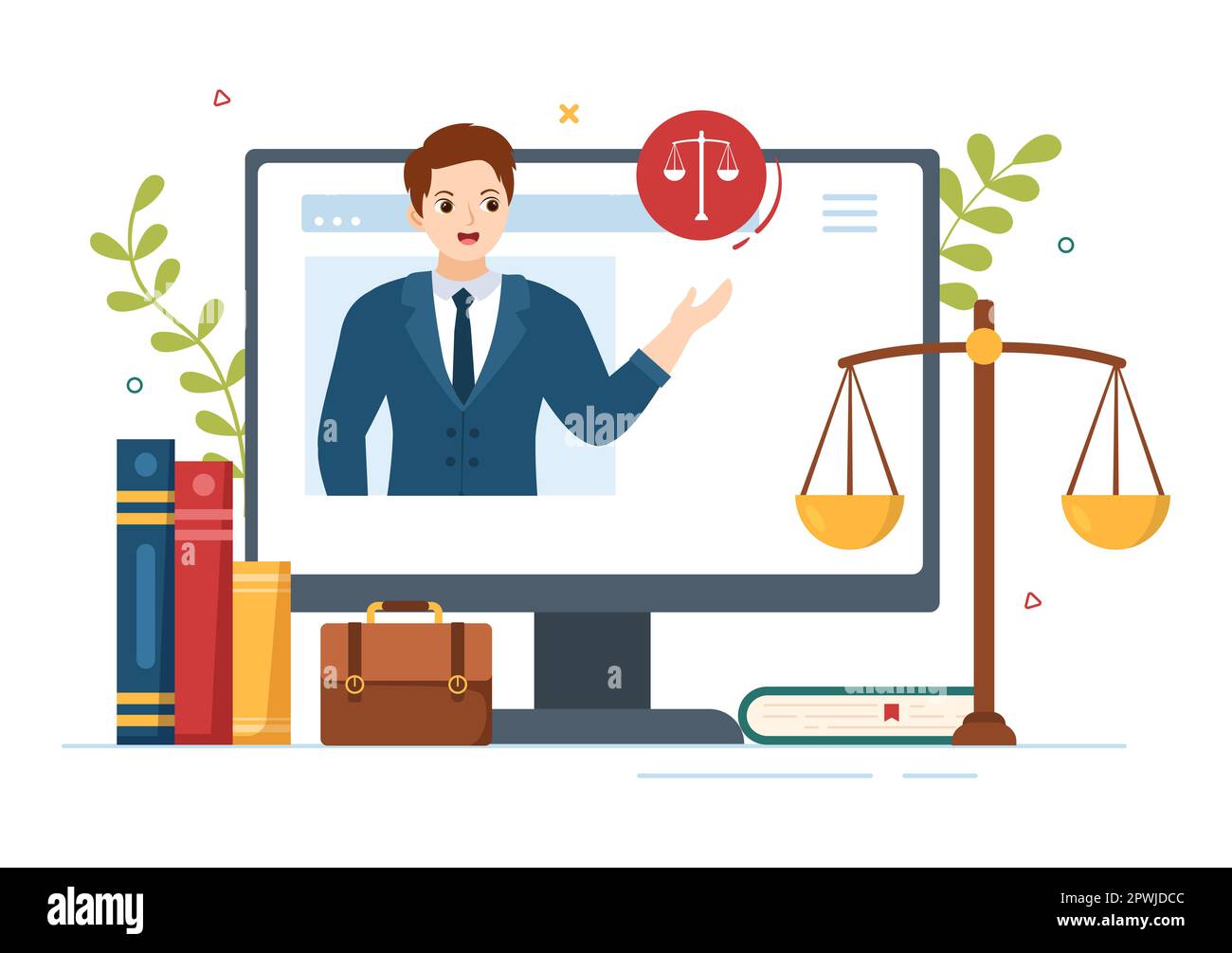 Law Firm Services with Justice, Legal Advice, Judgement and Lawyer Consultant in Flat Cartoon ...