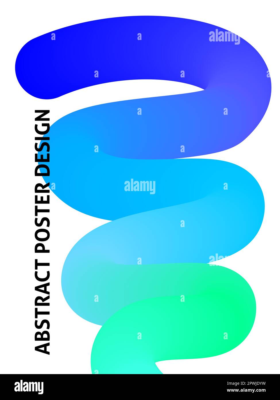 Blue Modern Colorful Poster Stock Vector