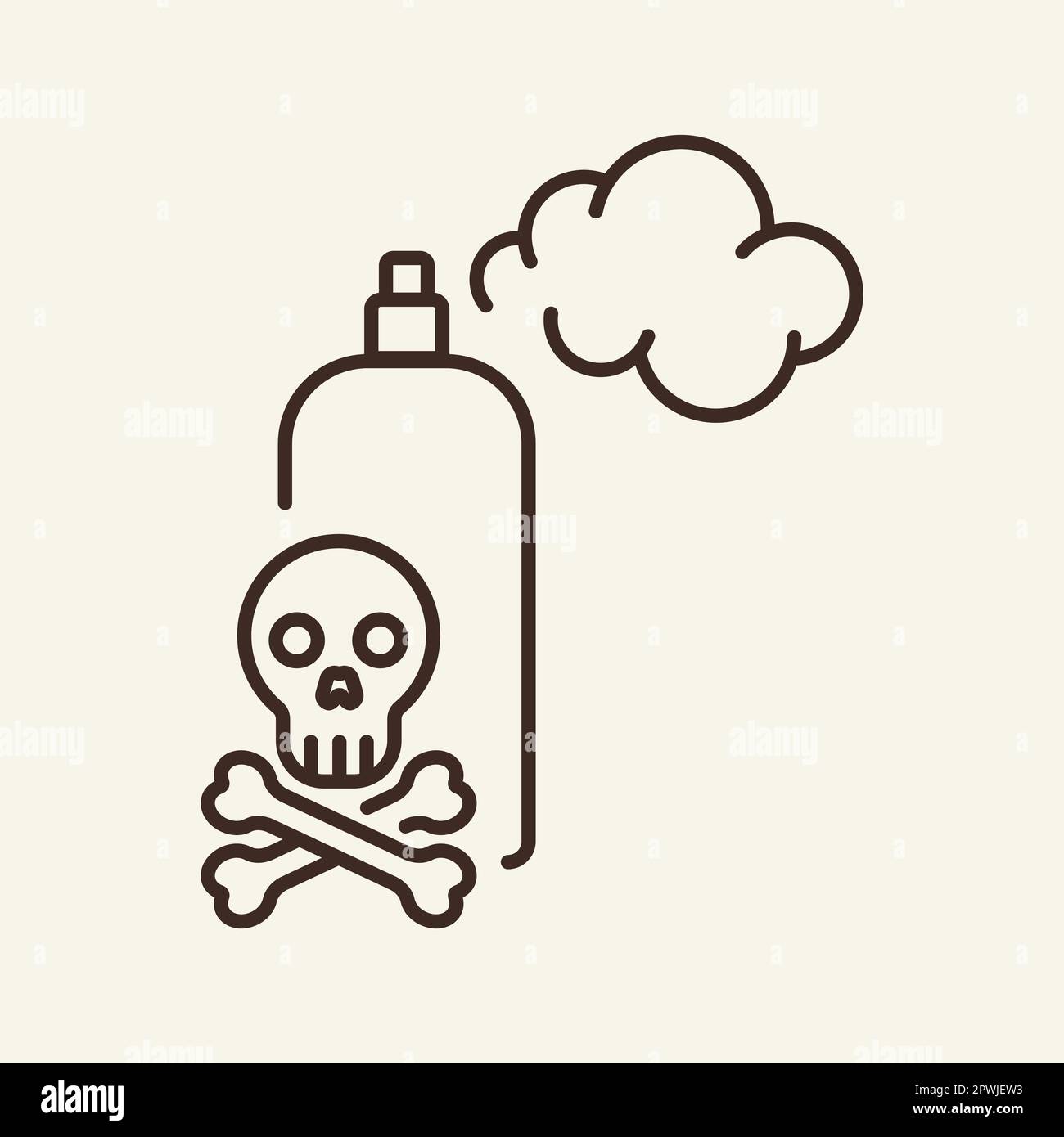 Aerosol spray can line icon Stock Vector