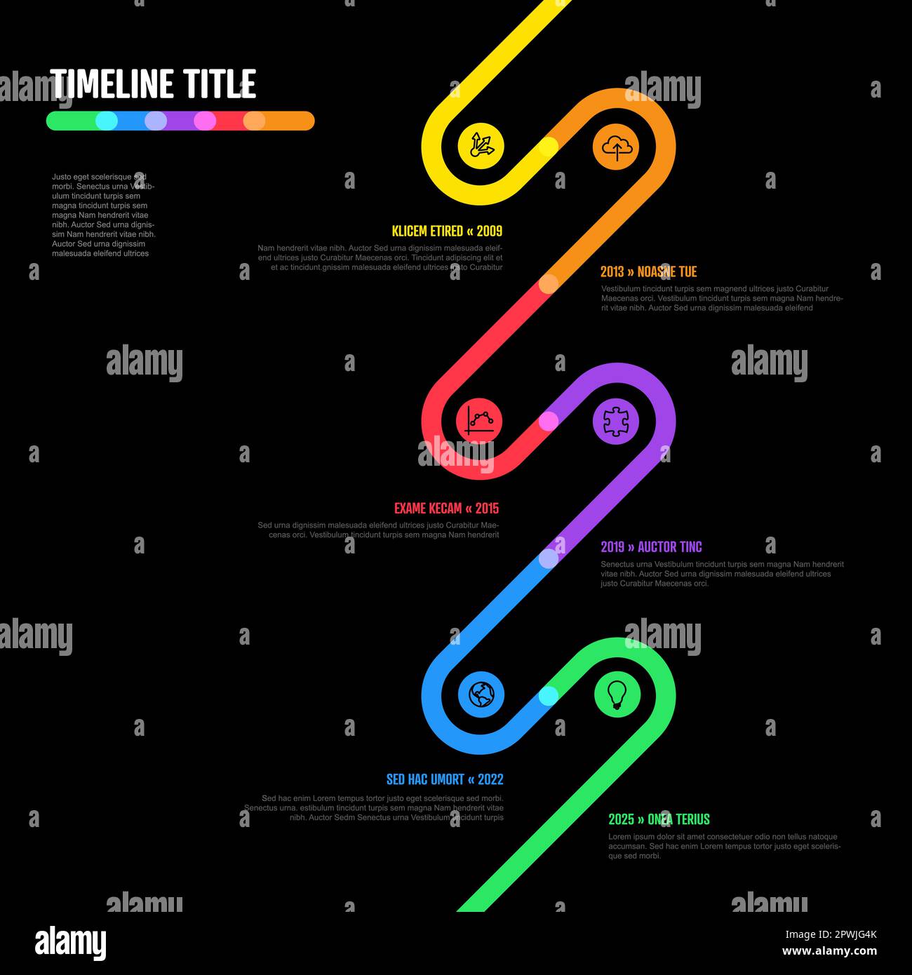 Vertical Timeline Graphic Design