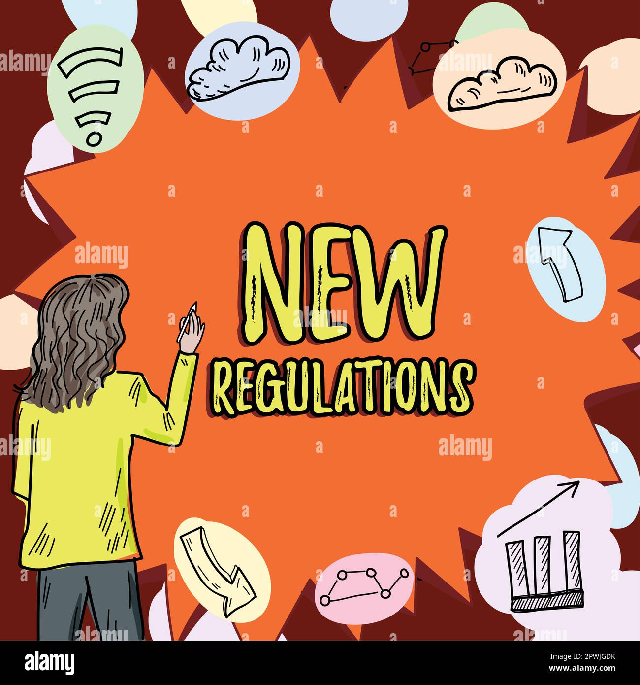 Text sign showing New Regulations, Internet Concept Regulation ...