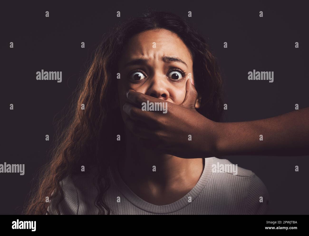 You are stronger than you think. a scared young womans mouth being