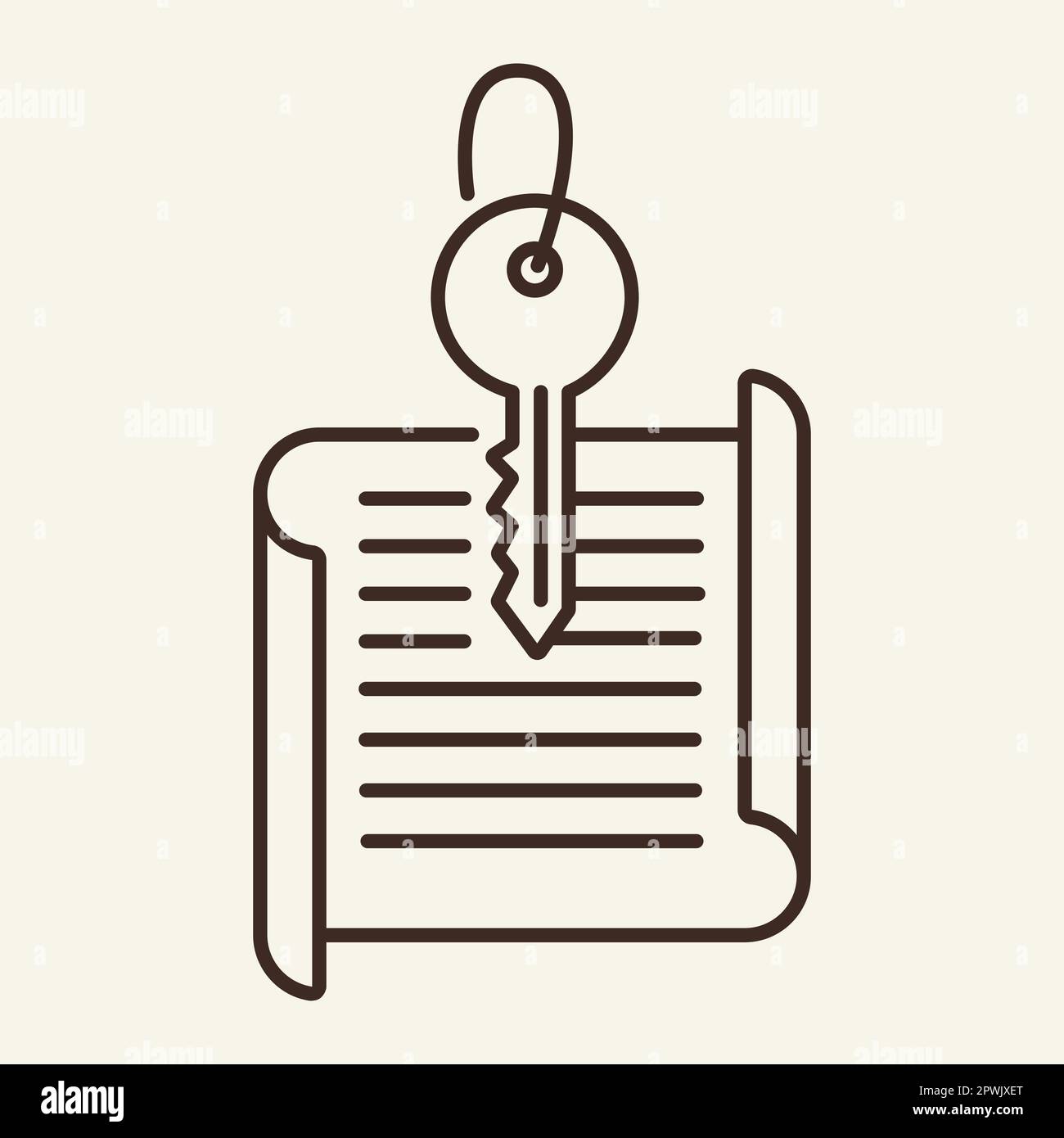 Keywords line icon Stock Vector