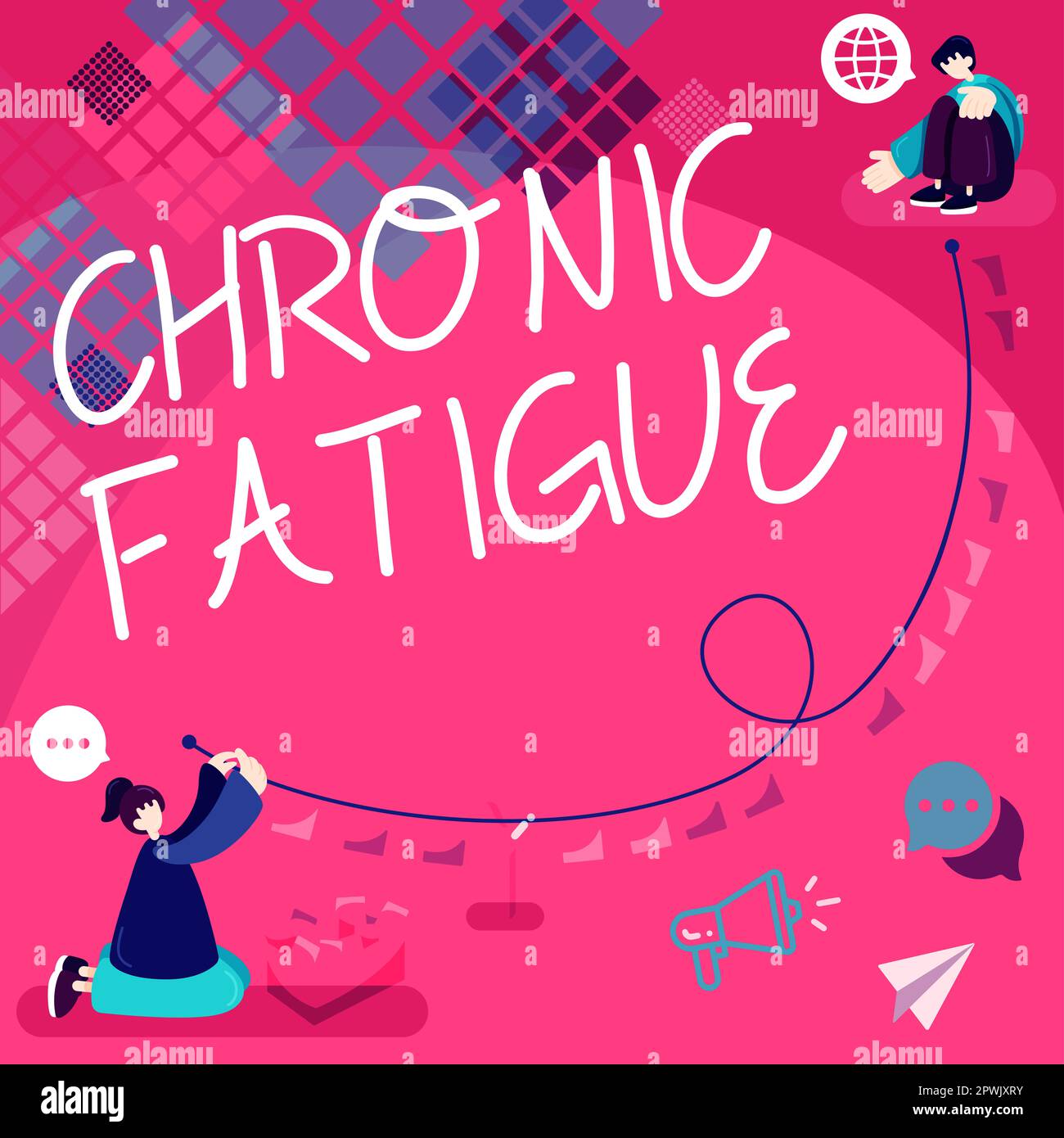 Text showing inspiration Chronic Fatigue, Internet Concept A disease or condition that lasts for longer time Stock Photo