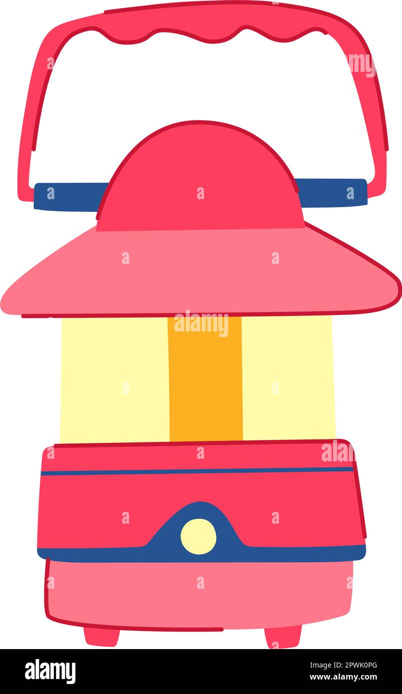 kerosene camping lamp cartoon. old oil, light antique kerosene camping