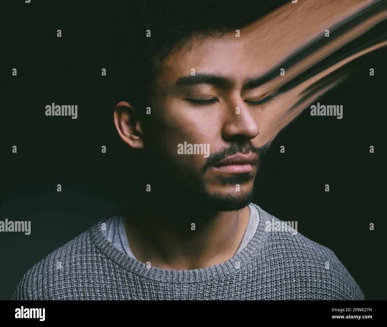 I feel like Im fading away. Studio shot of a young man experiencing